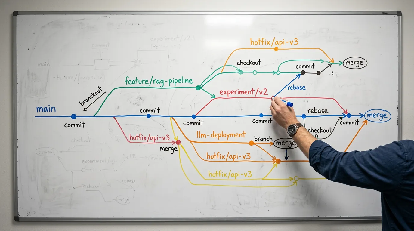 Git Workflows for AI Codebases: Taming Large Files, Experiments, and Config Drift